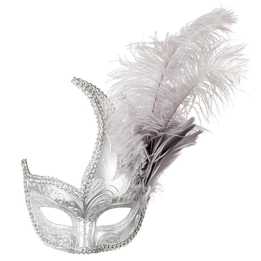 Masquerade Eye Mask Venice Prezioso Silver
