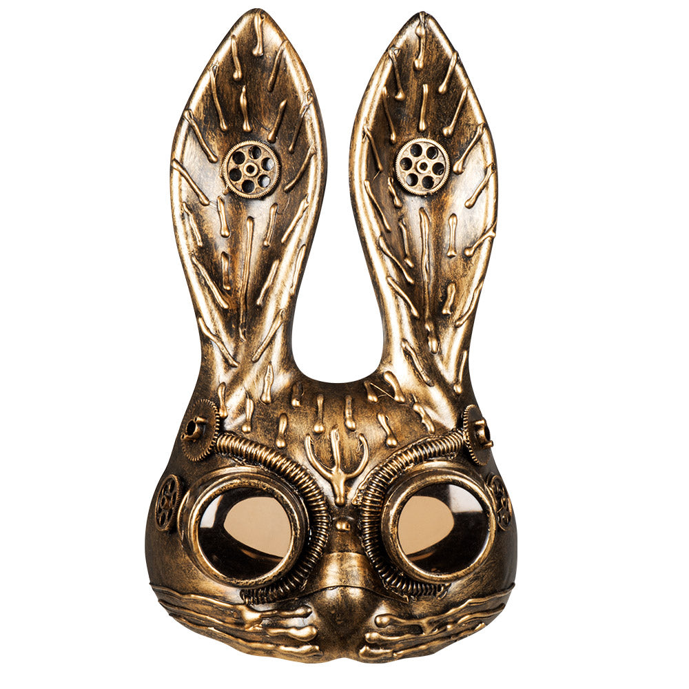 Steampunk Masquerade half Bunny Mask