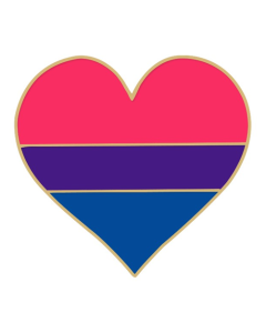 Bisexual Heart Shaped Enamel Pin Badge