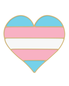 Transgender Heart Shaped Enamel Pin Badge