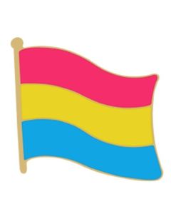 Pansexual Flag Shaped Enamel Pin Badge
