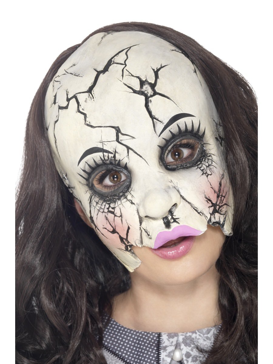 Damaged Doll Mask, Multi-Coloured