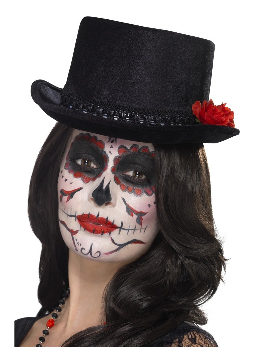 Day of the Dead Top Hat, Black