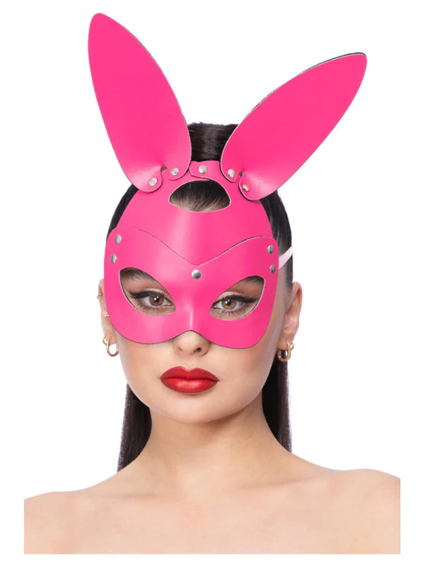Fever Pink Leather Look Rabbit Mask