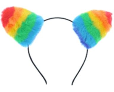 Fluffy Rainbow Ears