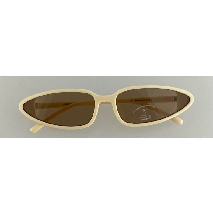 Retro Oval Cream Sunglasses