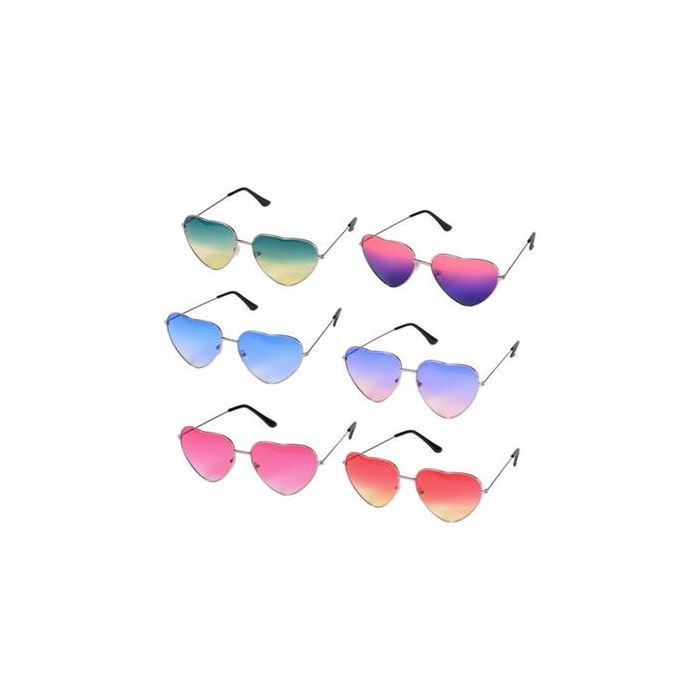 Two Tone Heart Shaped Sunglasses