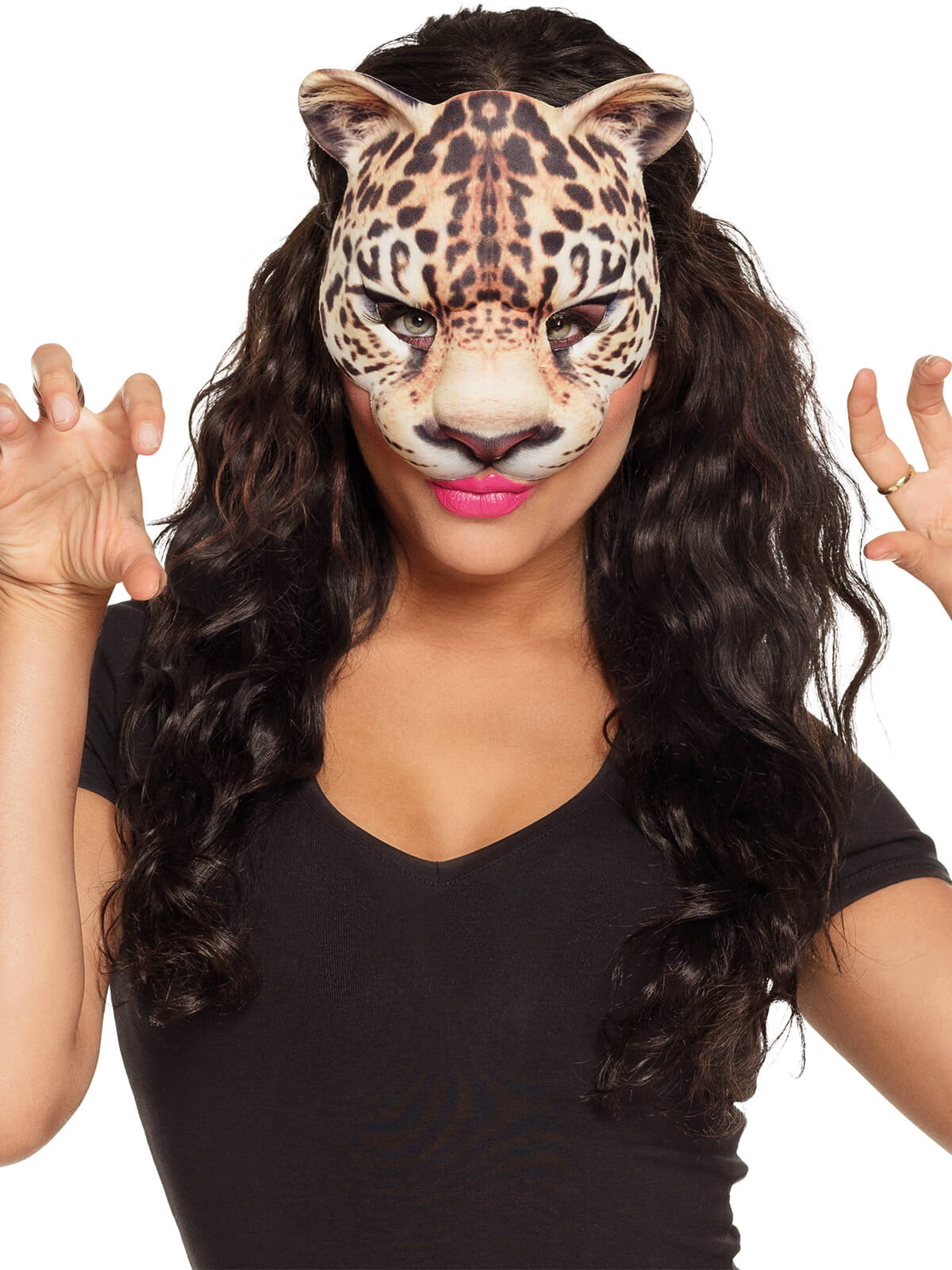 Leopard Fabric Half Mask