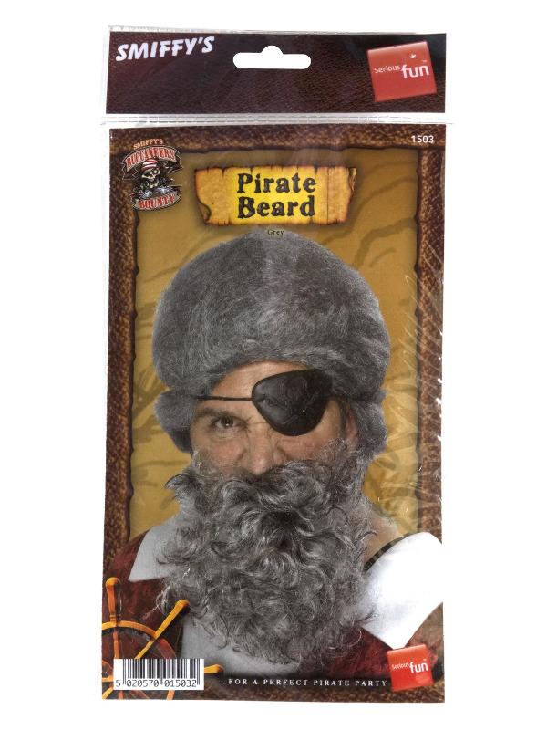 Grey Deluxe Pirate Beard