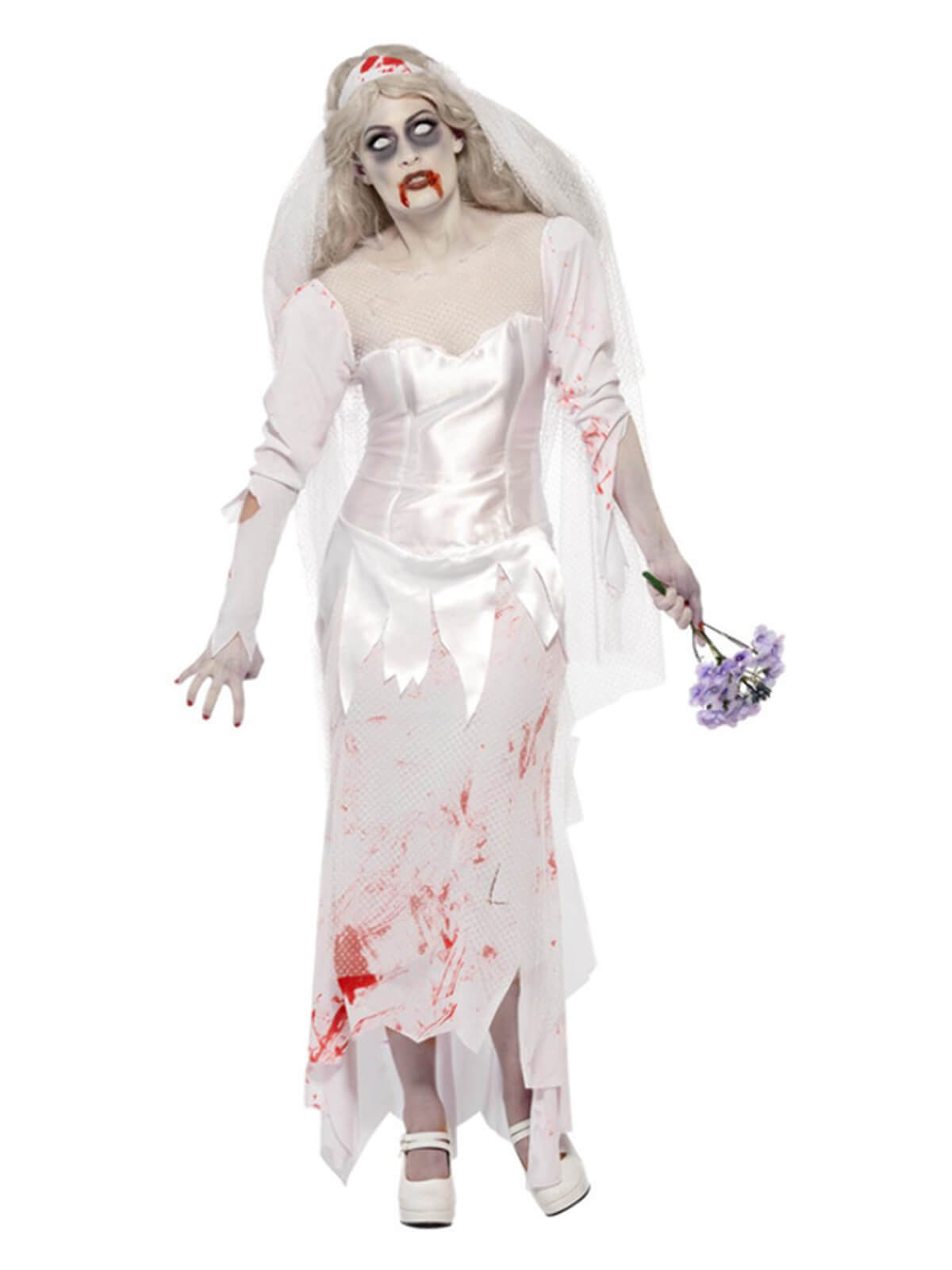 women's zombie bride halloween costume