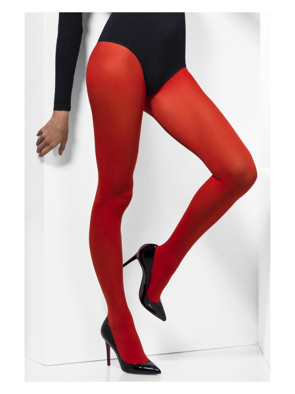 Red Opaque Tights