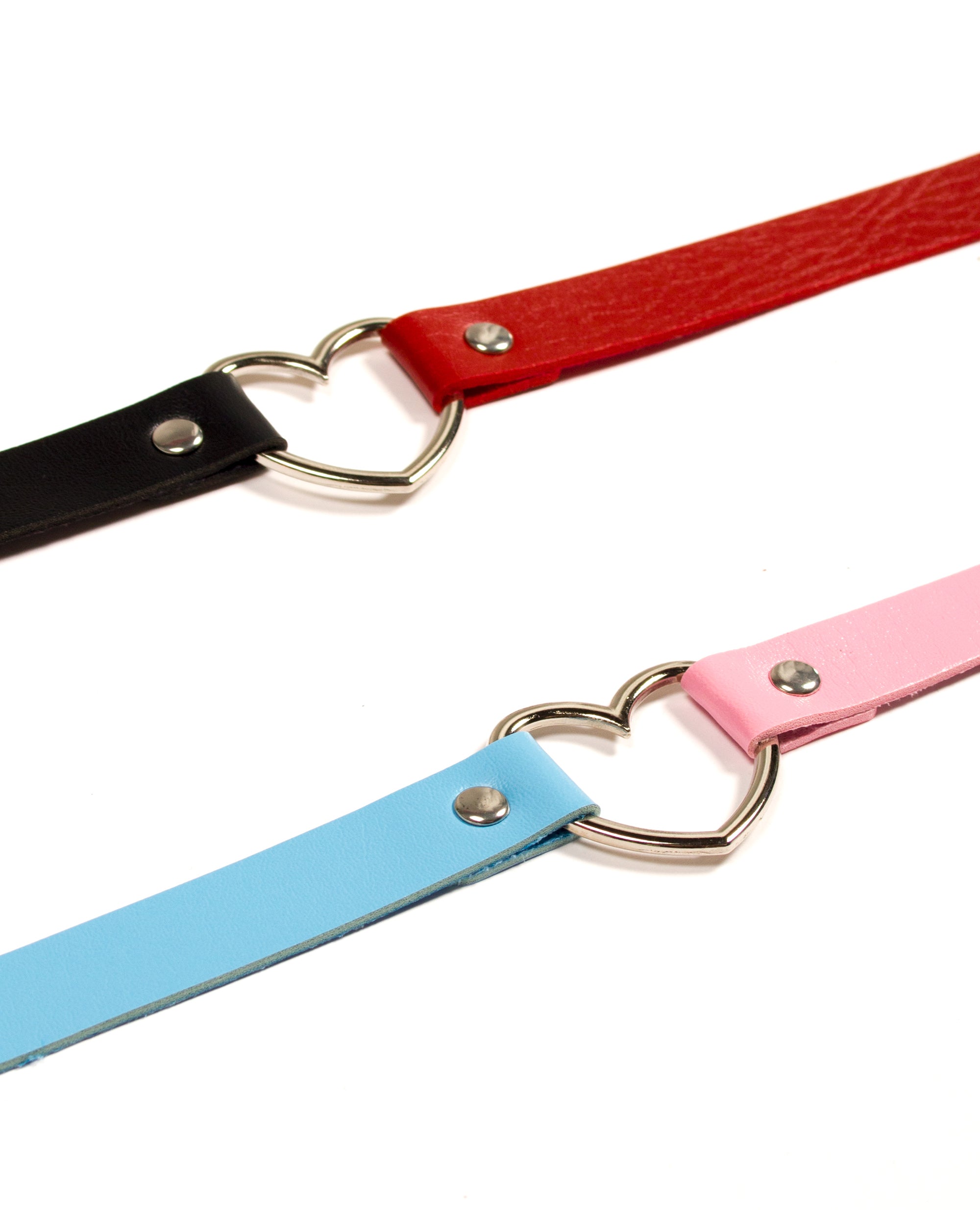 2 Tone Heart Collar - Pink / Baby Blue