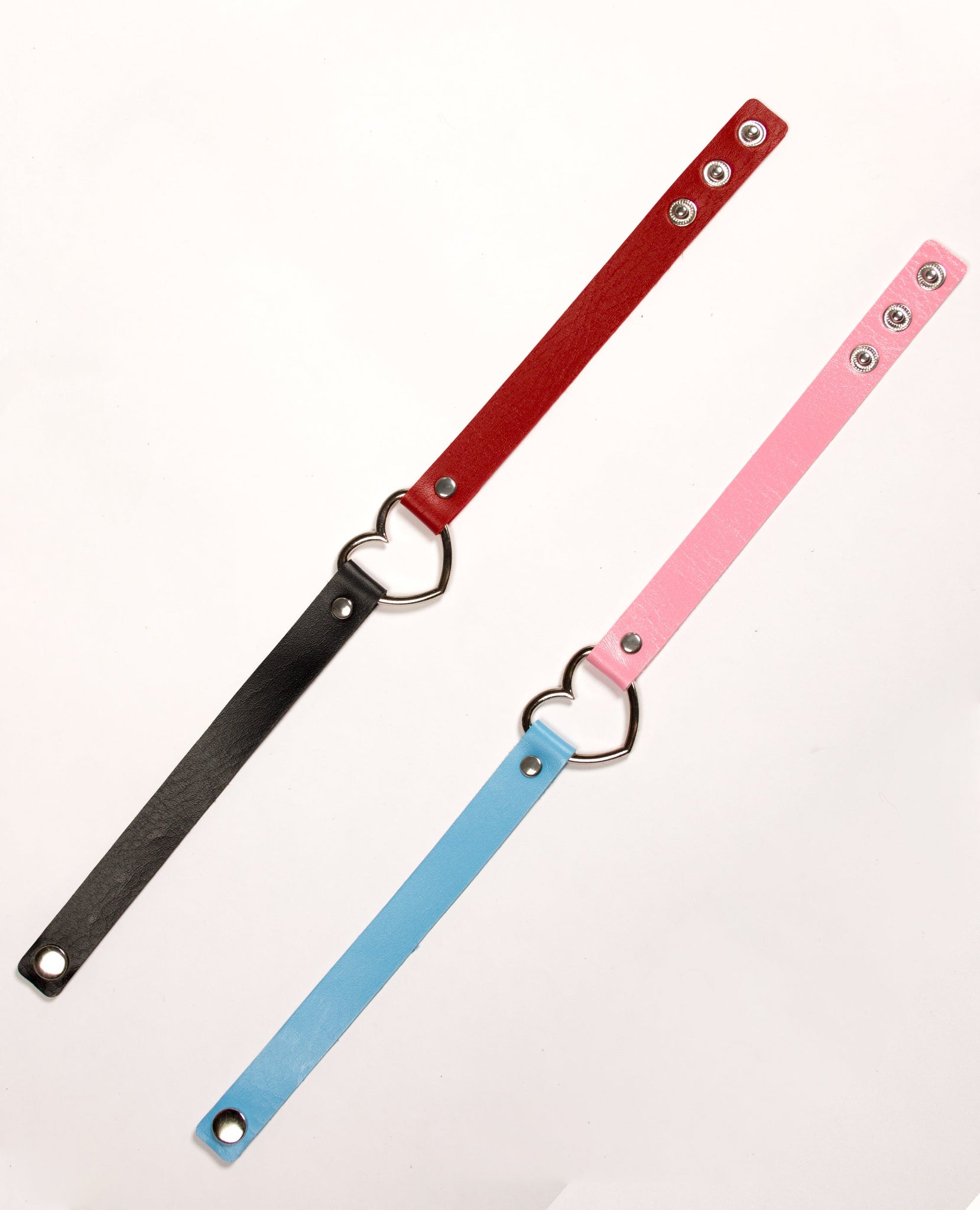2 Tone Heart Collar - Pink / Baby Blue