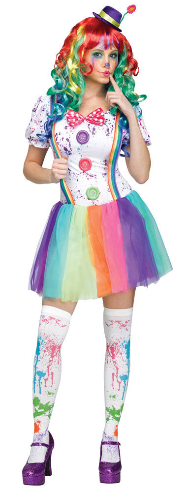 Killer Colour Clown Adult Halloween Costume (M-L)