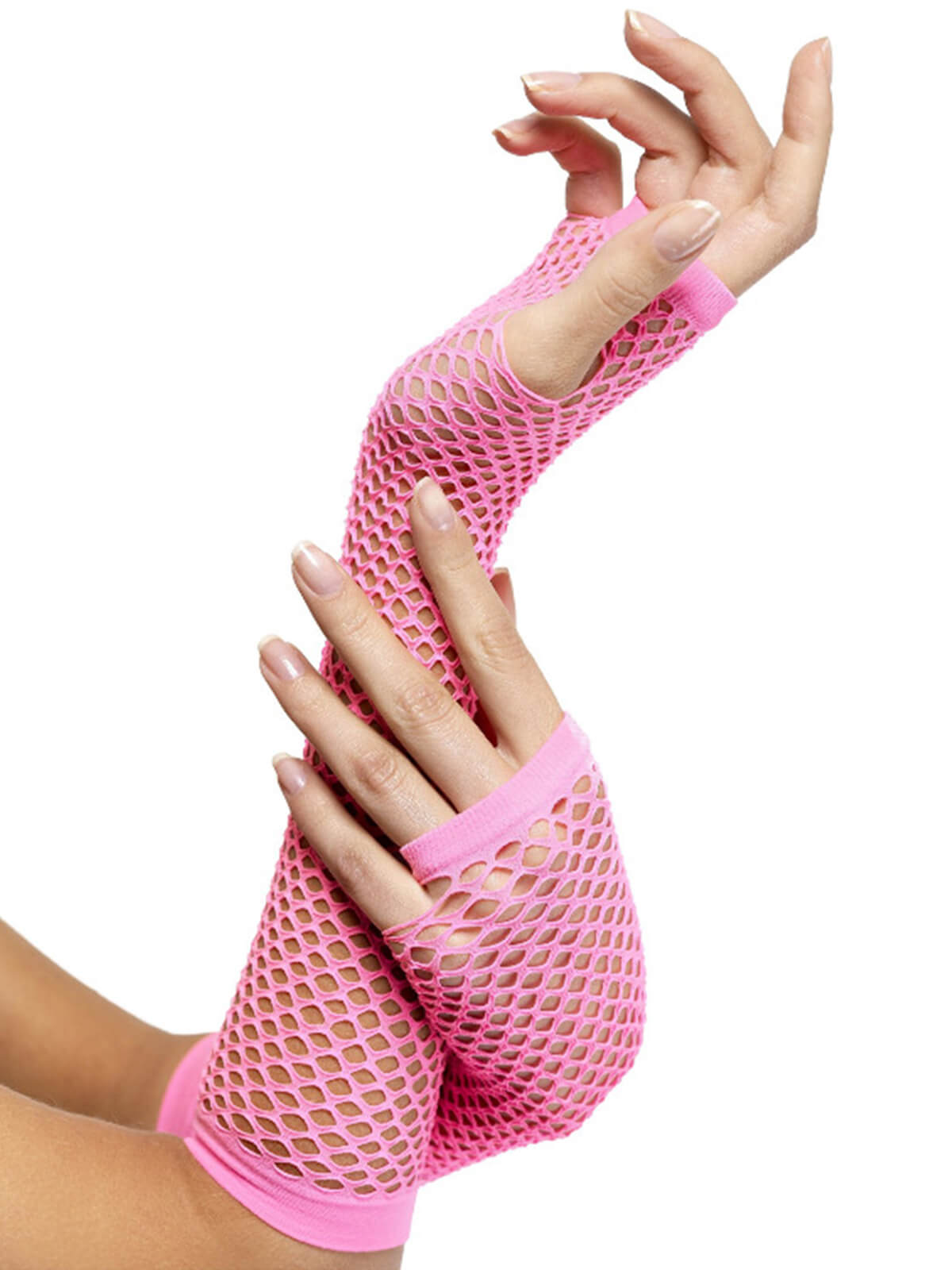 Fishnet Gloves, Pink
