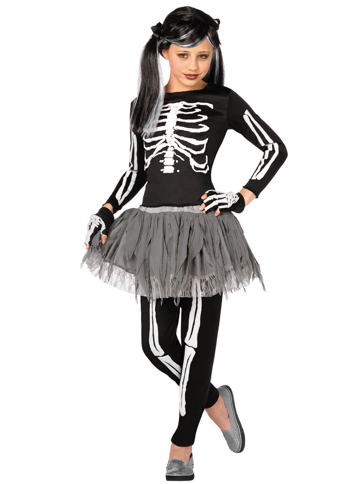 girls skeleton halloween costume 