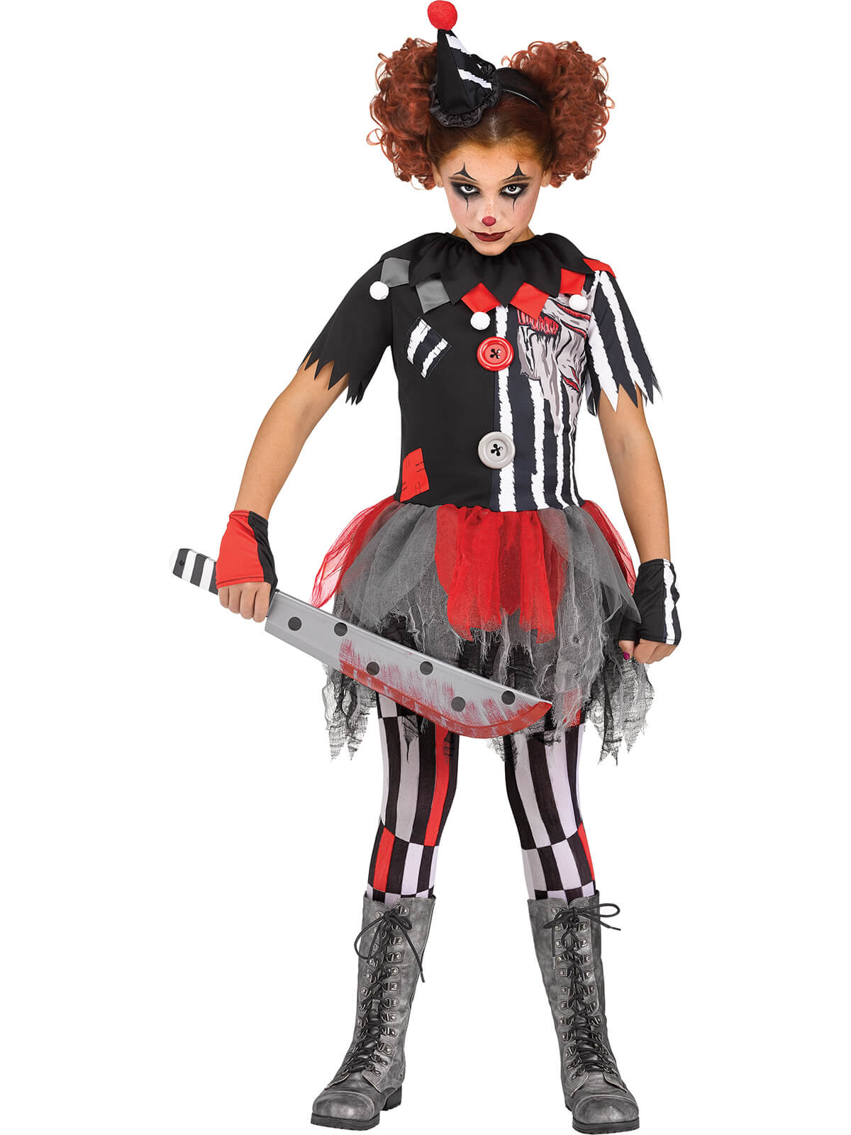 sinister circus child costume front view
