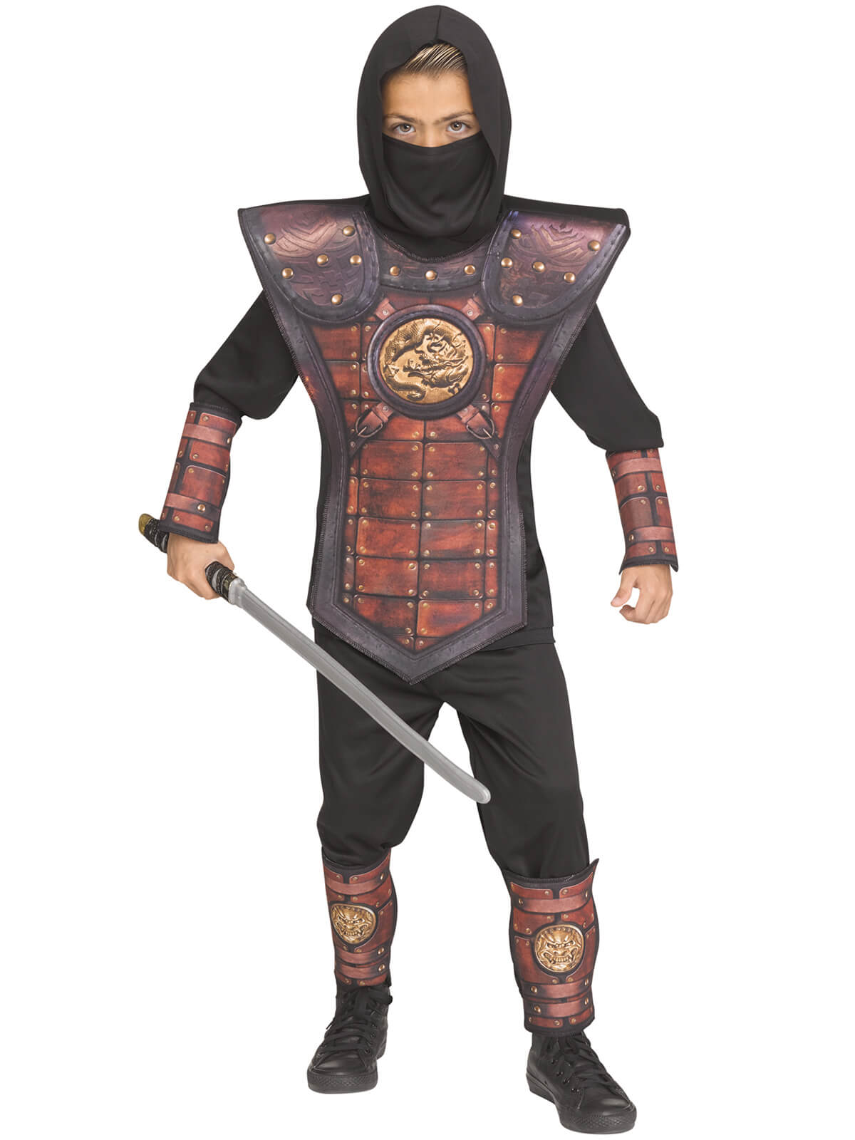 Golden Leather Ninja Child Costume