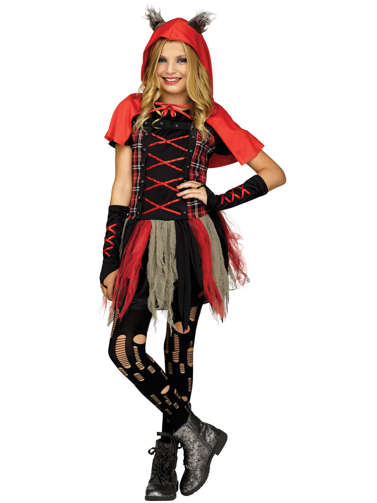 Edgy Red Hood Child Costume