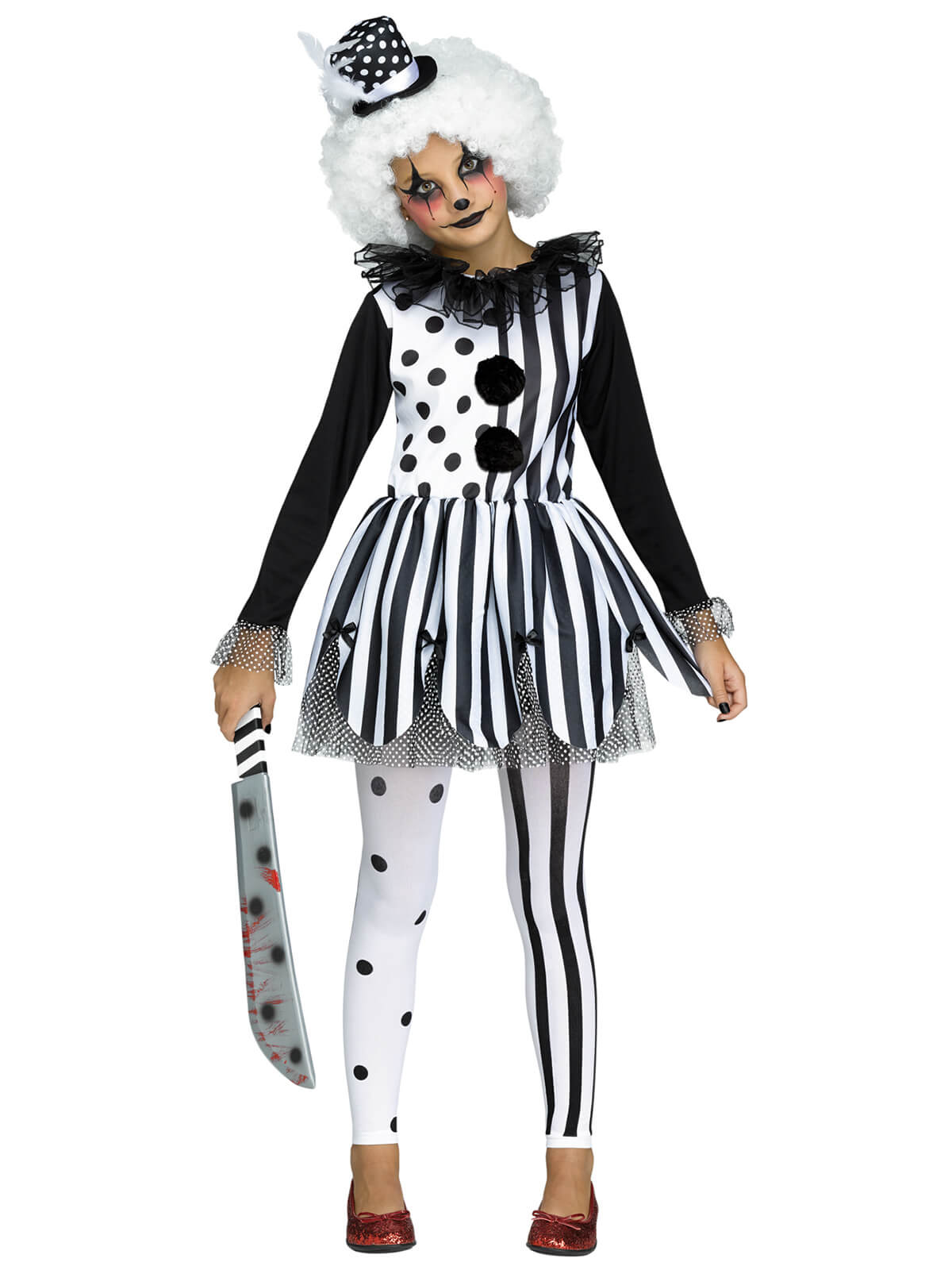 killer clown halloween costume for girls