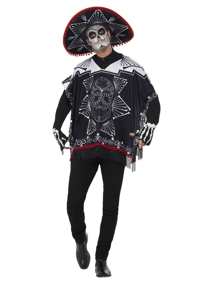 Day of the Dead Bandit Halloween Costume, Black & White