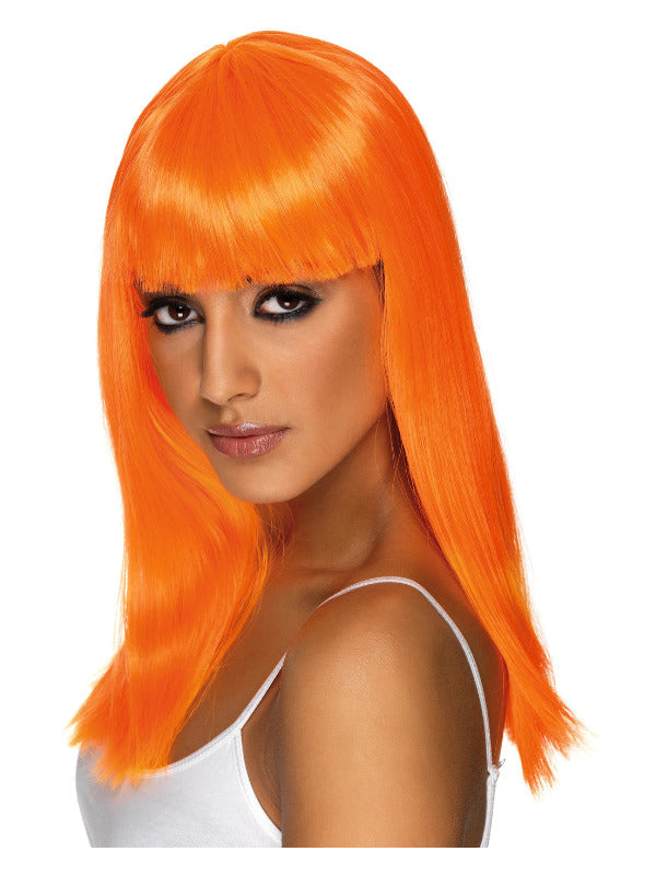 Glamourama Wig, Neon Orange