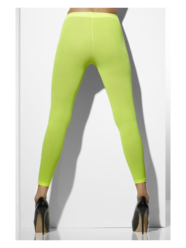 Opaque Footless Tights, Neon Green