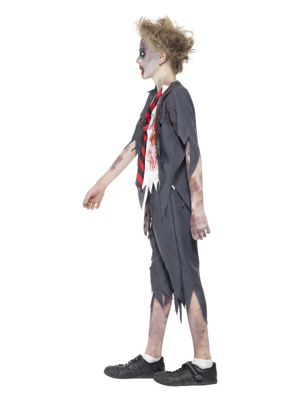 child zombie halloween costume side view