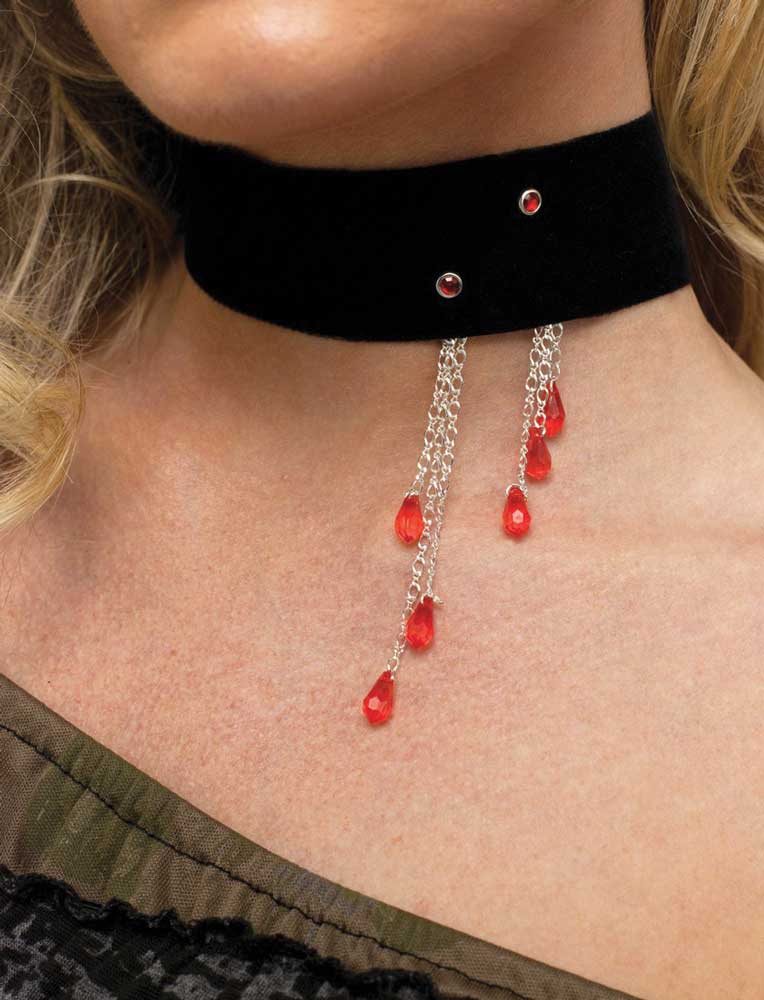 Vampiress Blood Drop Choker