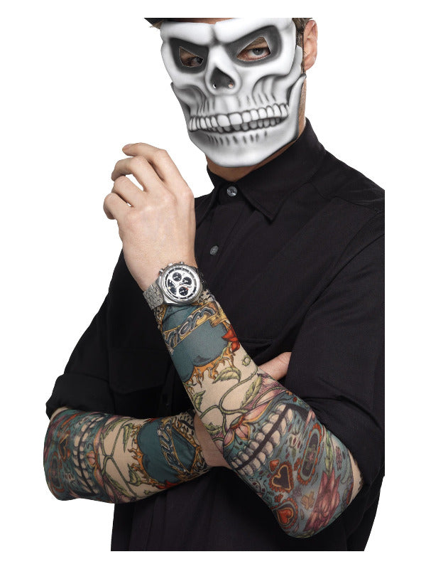 Day of the Dead Tattoo Sleeve Halloween Costume