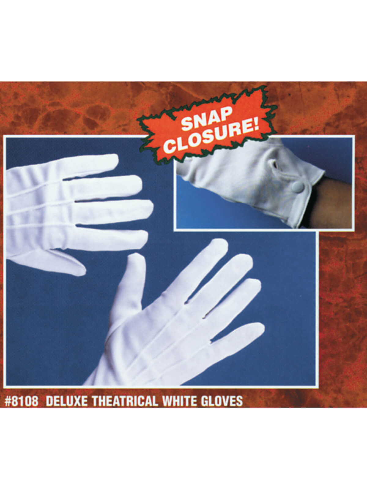 Deluxe Mens White Dress/Santa Gloves