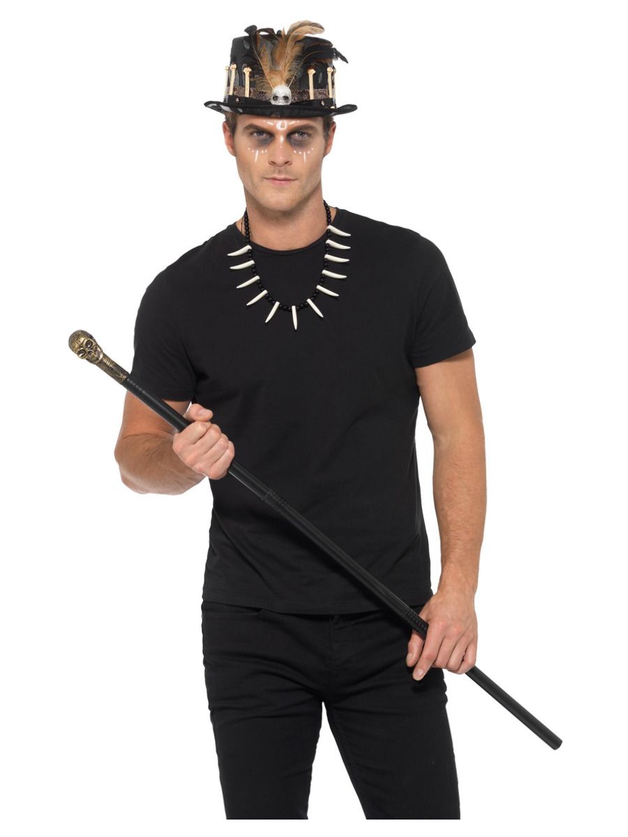 Voodoo Kit, with Feather Top Hat, Black