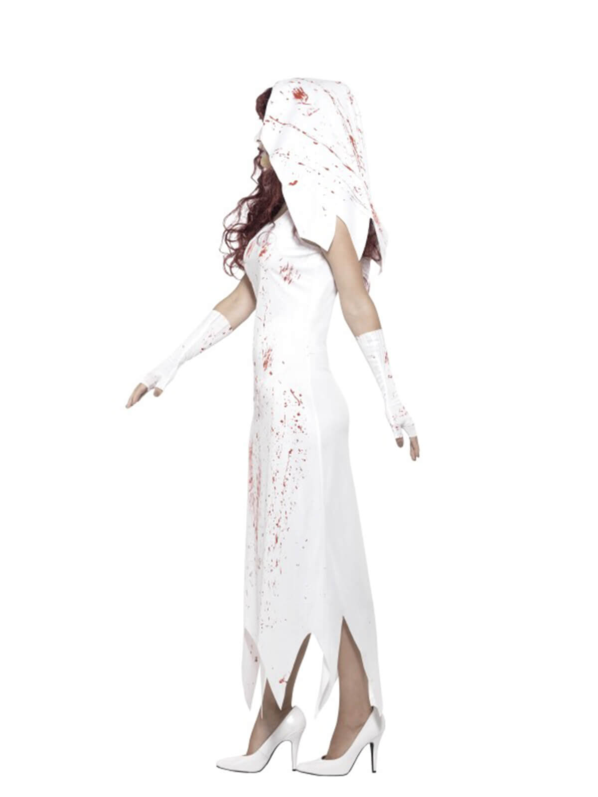 Zombie Bride Halloween Costume, White
