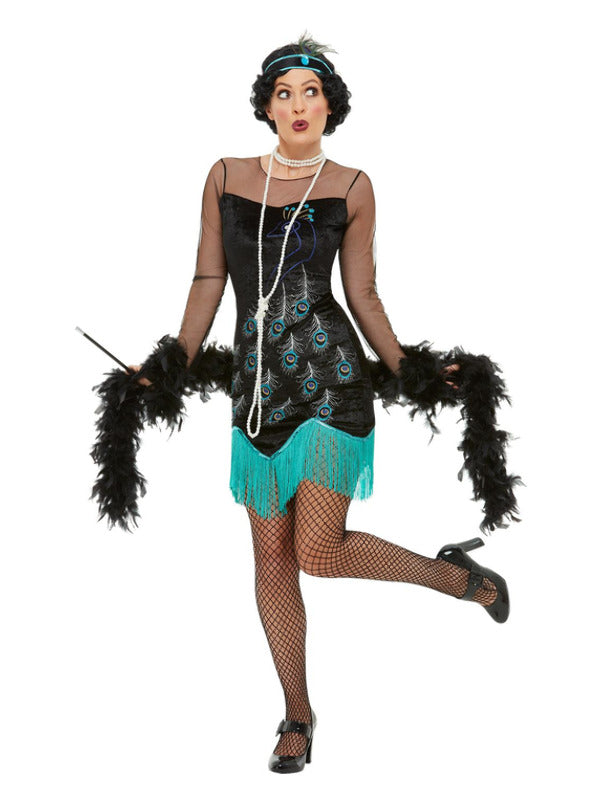20s peacock flapper halloween costume