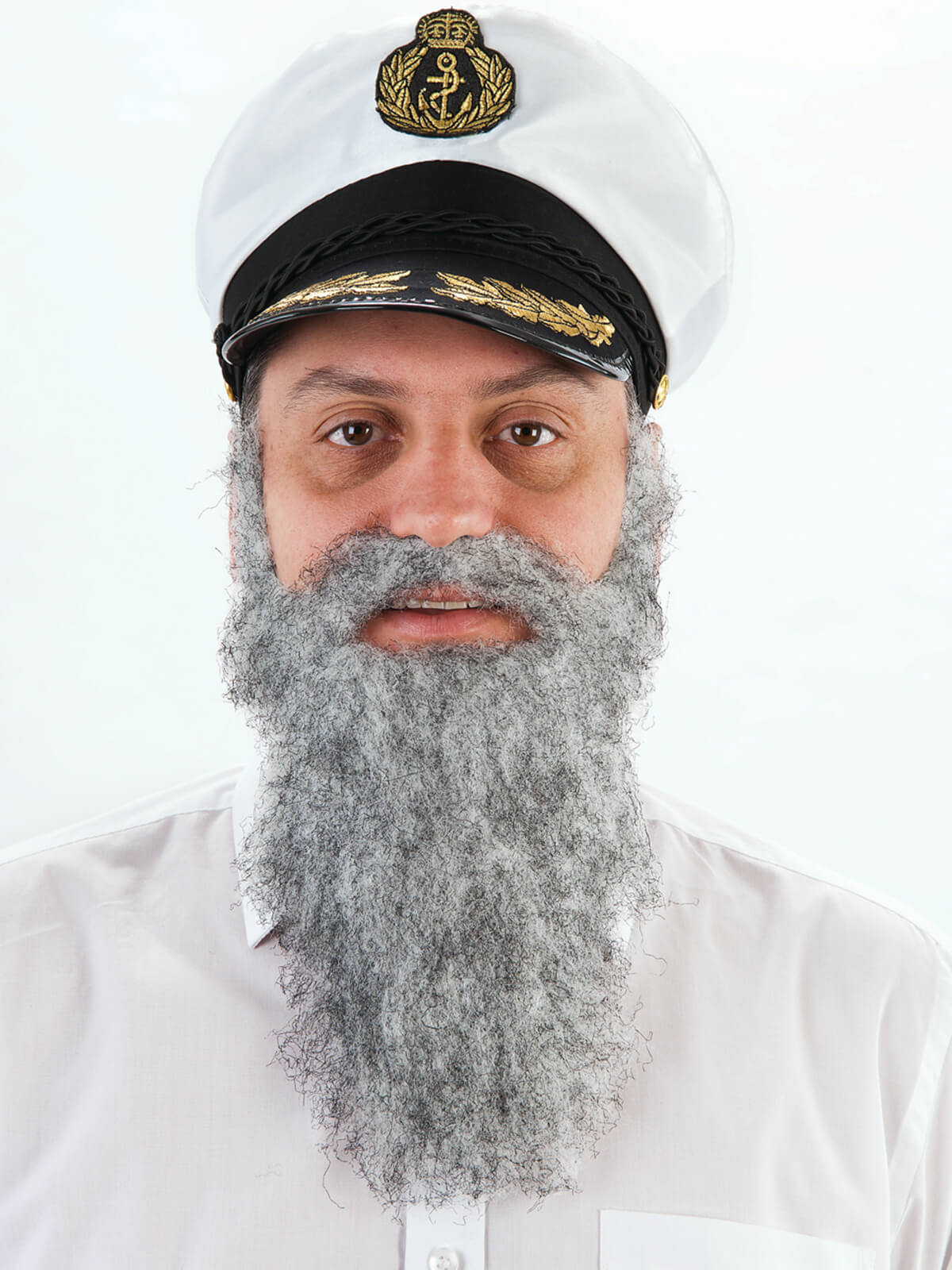 Grey Medium Character Beard & Moustache