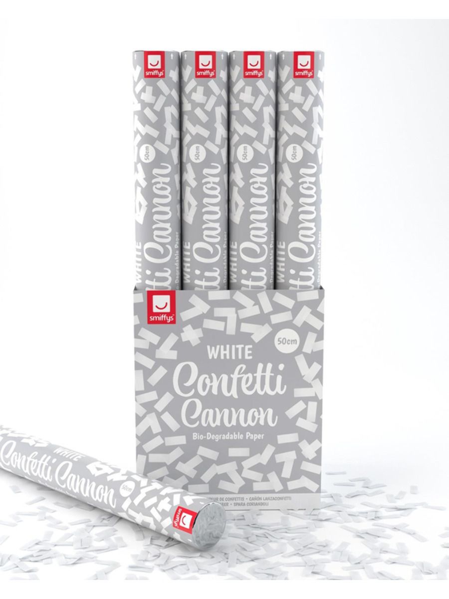Confetti Cannon - White Biodegradable - Small