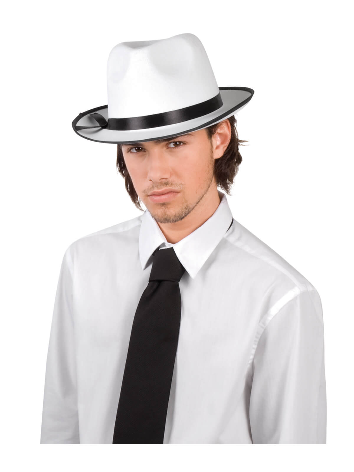 White Felt Al Capone Hat