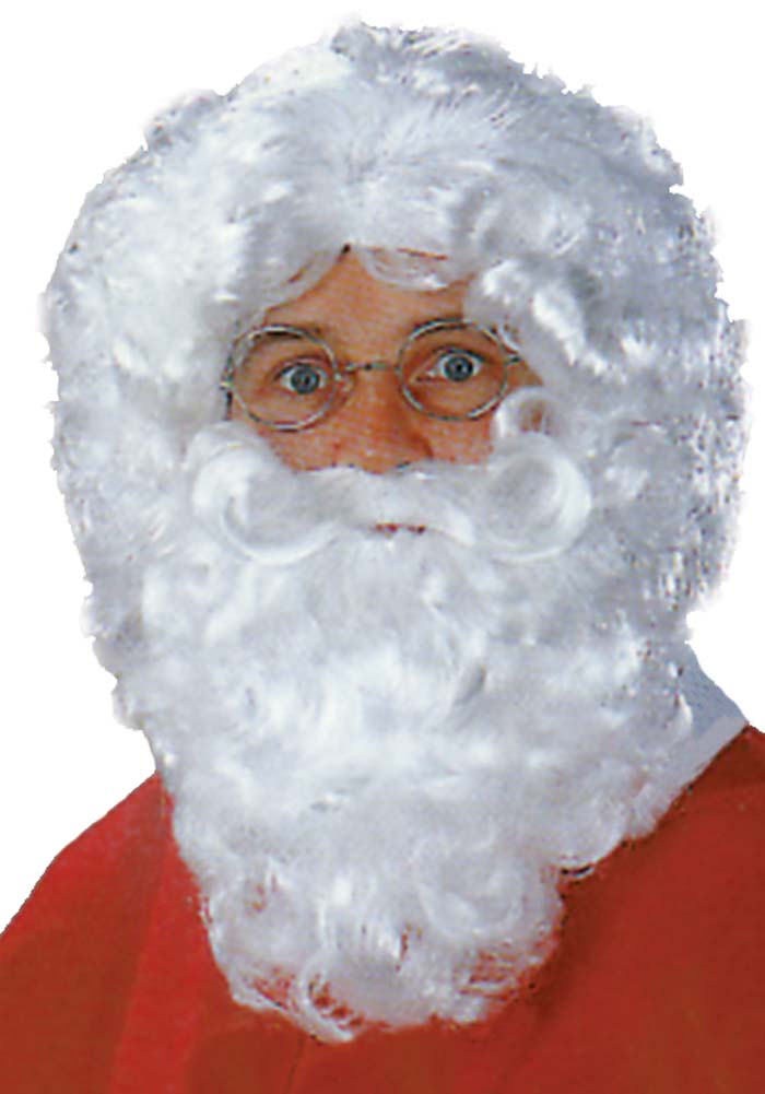 Deluxe White Wig and Beard Set