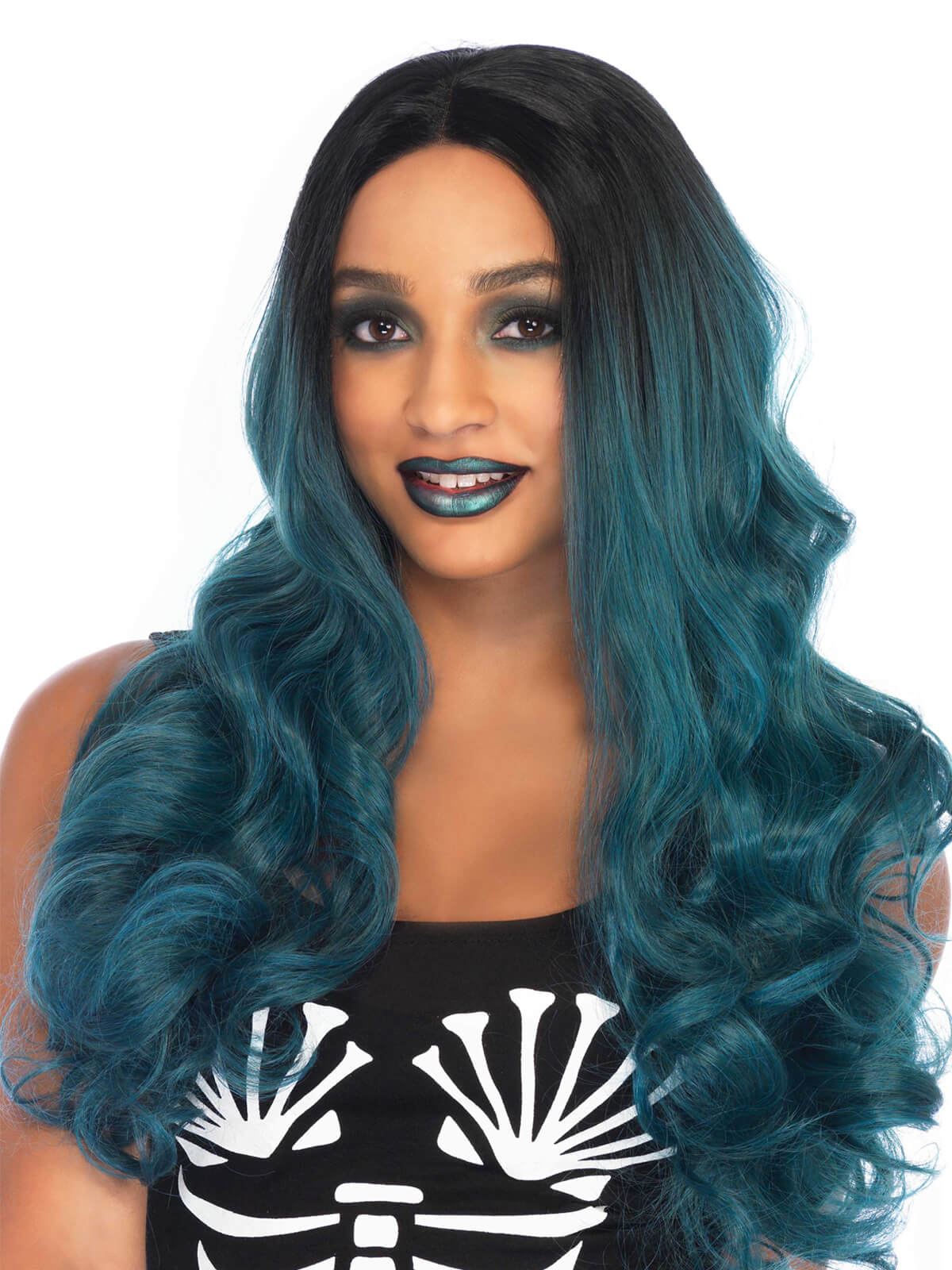 Blended 2-tone long wavy wig