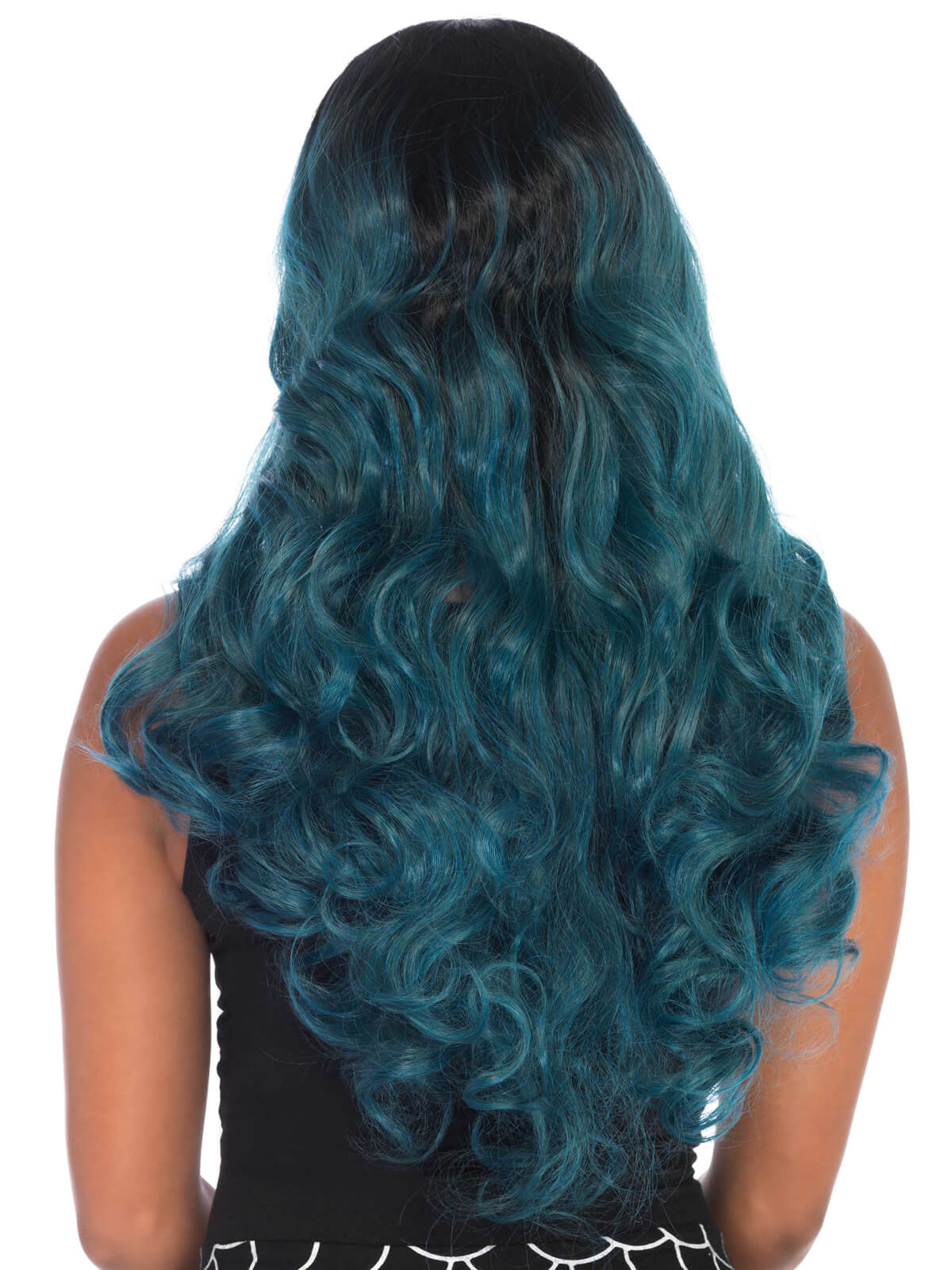 Blended 2-tone long wavy wig