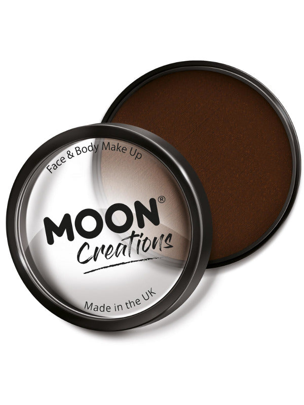 Moon Creations Pro Face Paint Cake Pot, Dark Brown