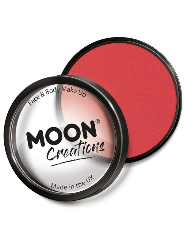 Moon Creations Pro Face Paint Cake Pot, Bright Red