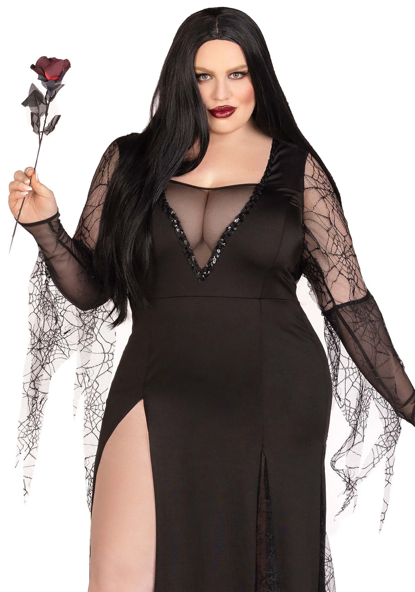 Sexy Spooky Morticia Halloween Costume