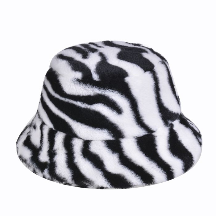 Fluffy White Tiger Bucket Hat