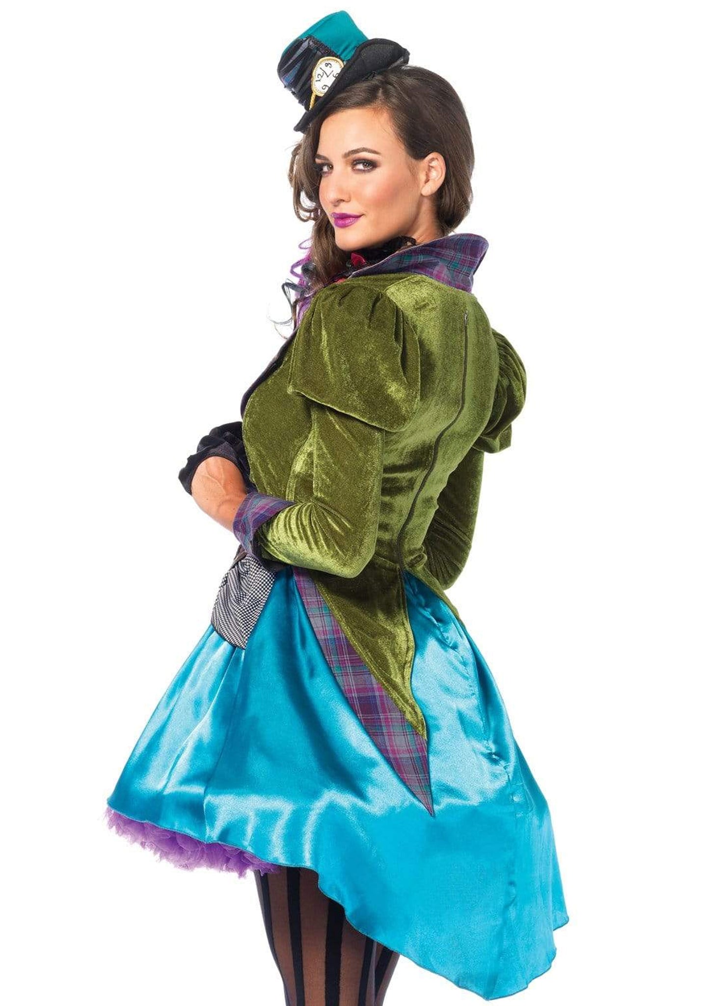 Deluxe Mad Hatter Halloween Costume- Multicolor