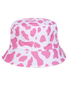 Pink Cow Print Bucket Hat