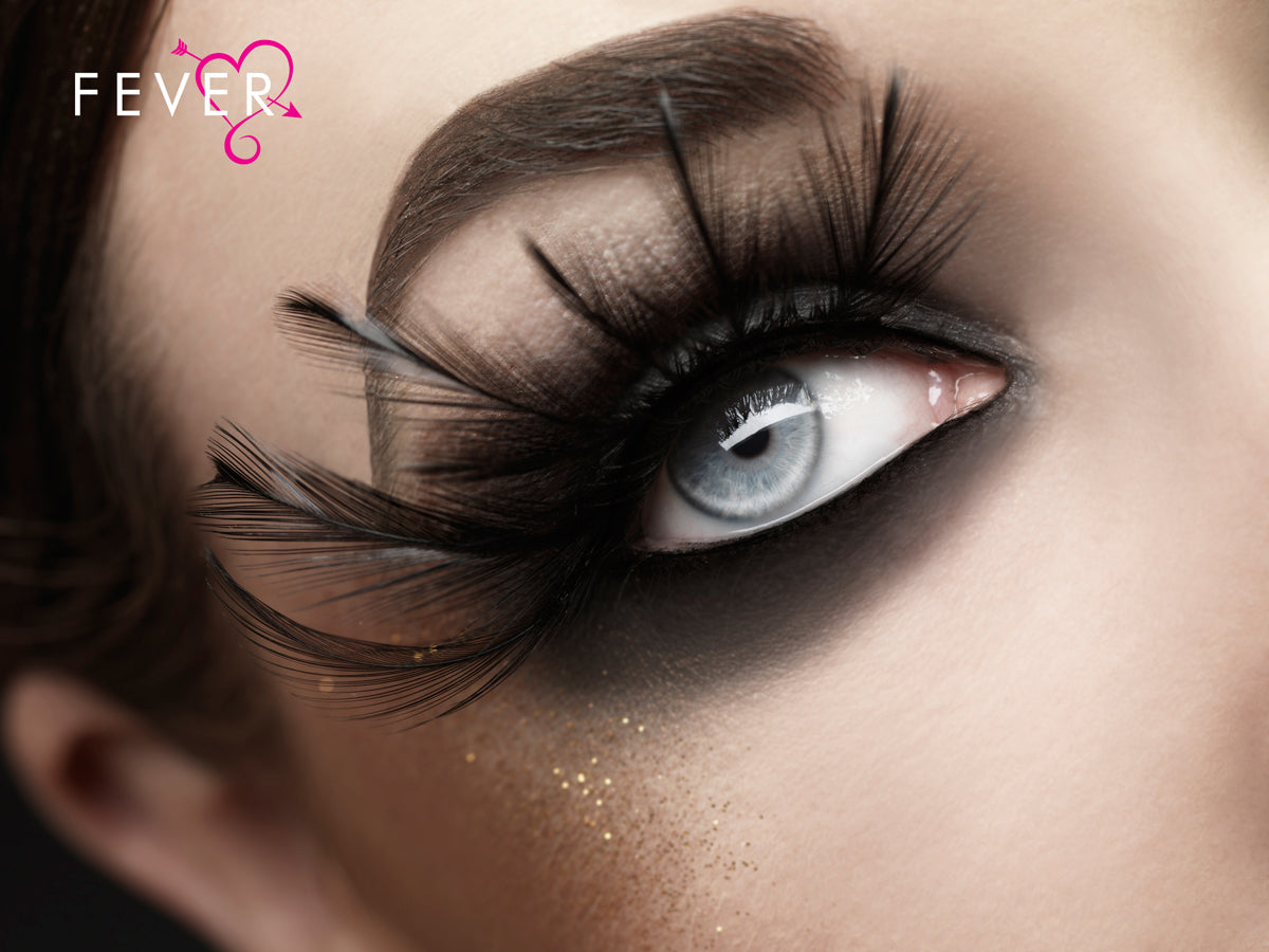 Fever Lashes Black Feather With Plume