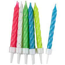 Multicolour Glitter Candles
