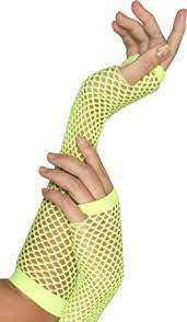 Fishnet Gloves, Neon Green
