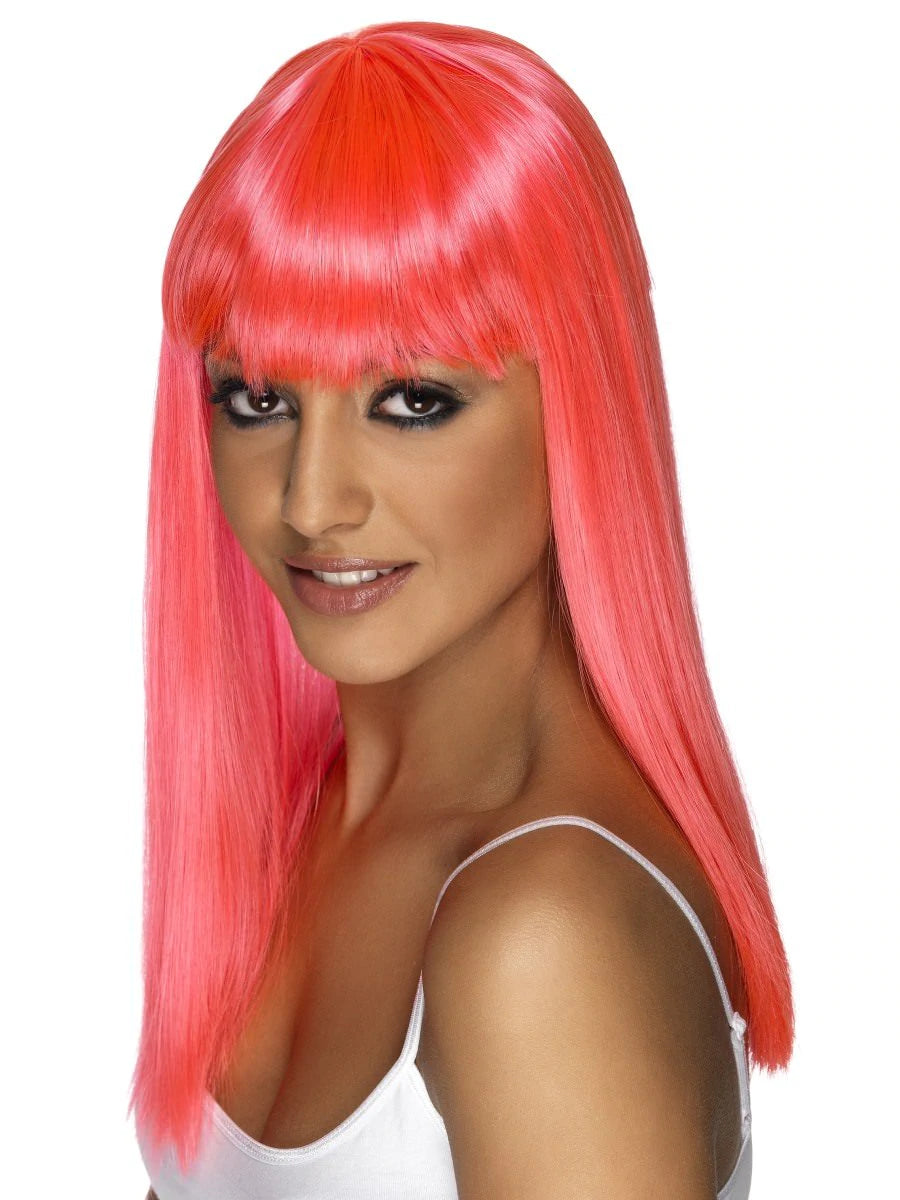 Glamourama Wig Neon Pink
